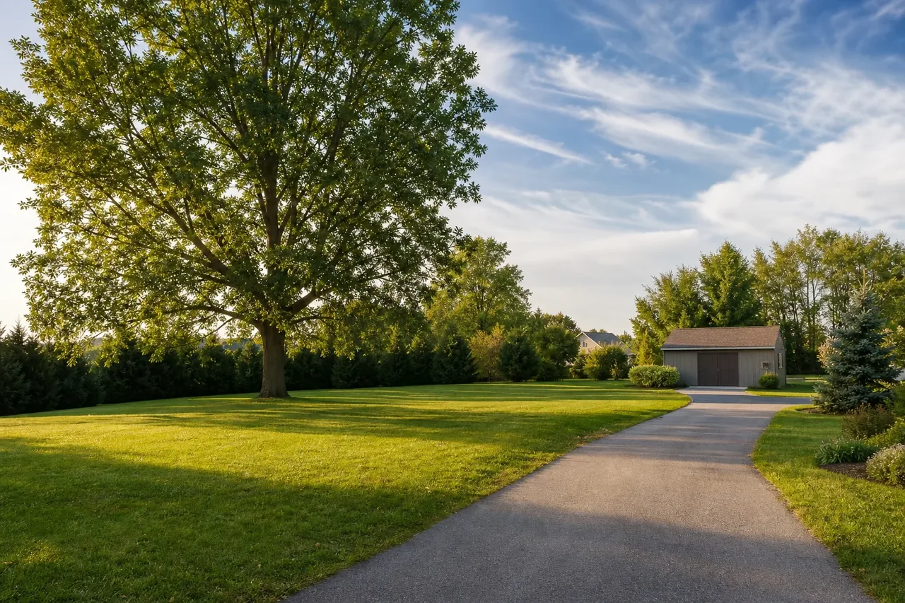 Western Lehigh Valley residential tree canopy and larger yard setting